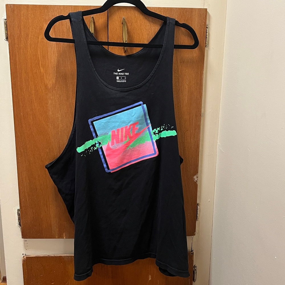 Nike Black Tee with White Logo